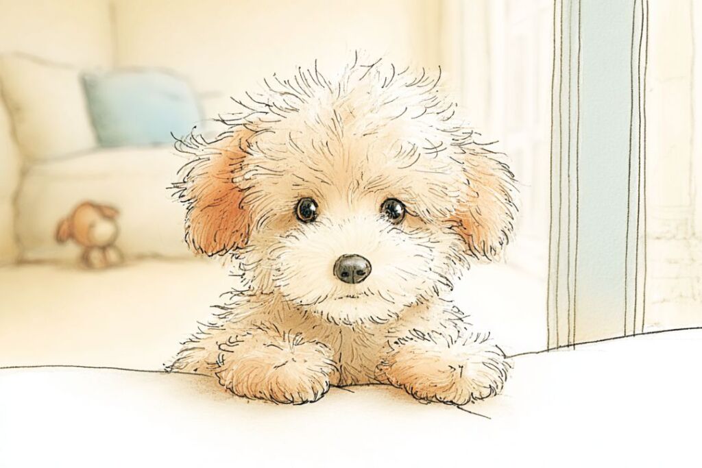 子犬のティーカッププードルとの幸せな毎日